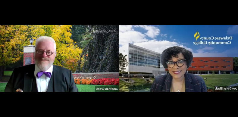 Delaware County Community College President L. Joy Gates Black and Susquehanna University President Jonathan Green